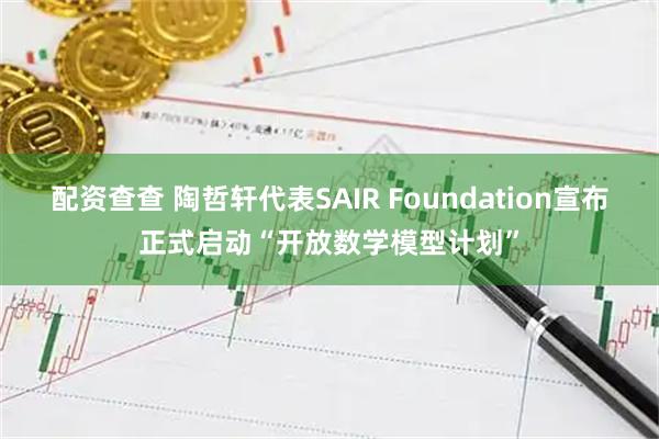 配资查查 陶哲轩代表SAIR Foundation宣布正式启动“开放数学模型计划”